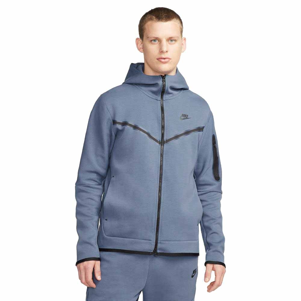 Nike Tech Fleece FullZip Hettegenser Blå/Grå