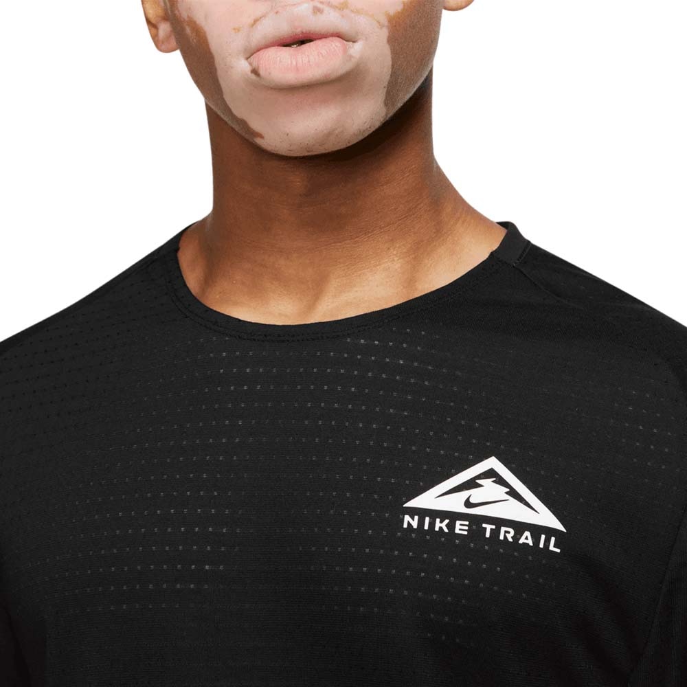 Nike Dri-Fit Trail Solar Chase Kortermet Trøye Herre Sort 