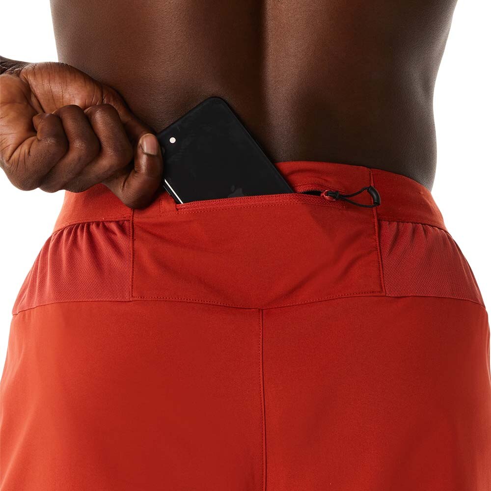 Asics Road 5in Løpeshorts Herre Rød 