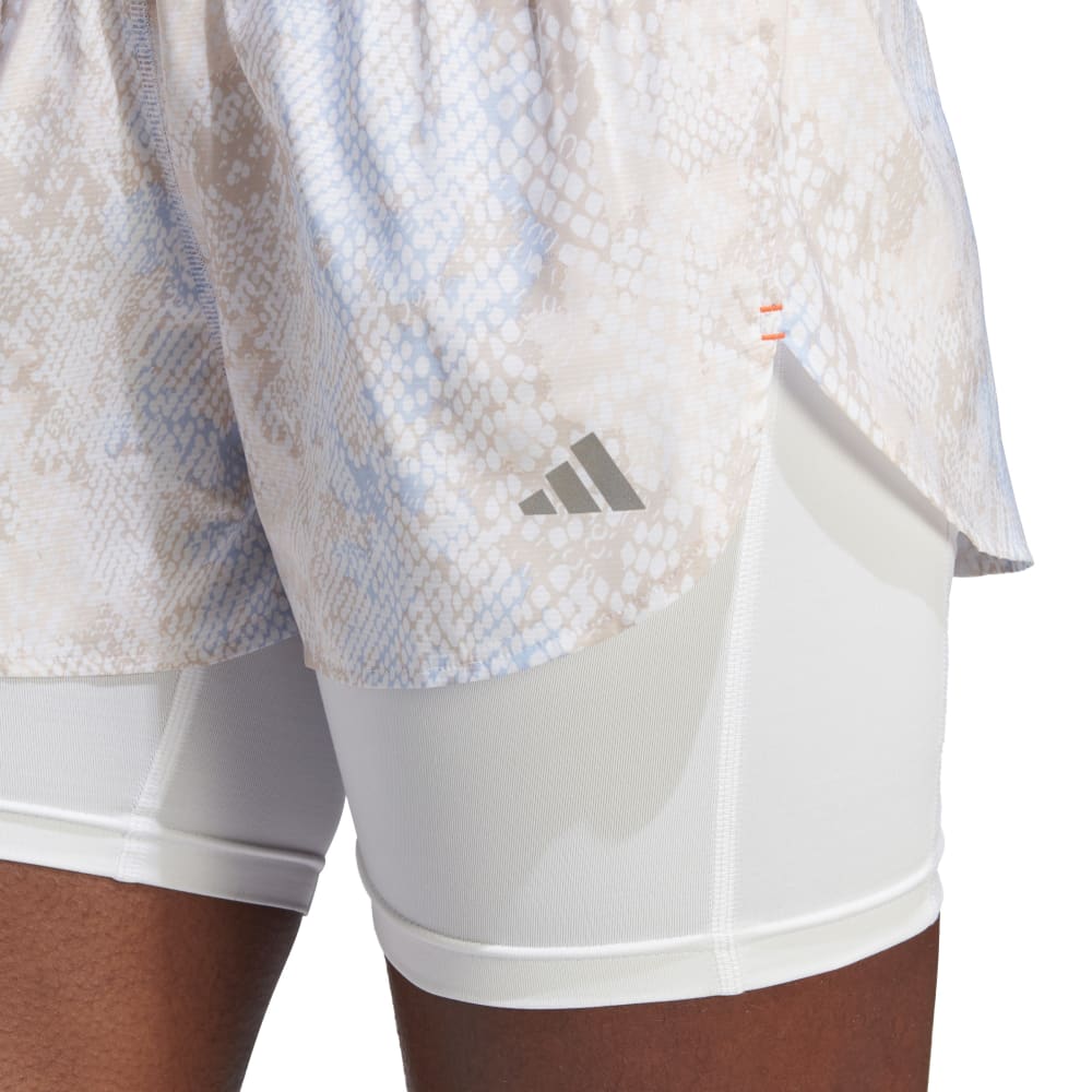 Adidas Fast 2in1 Aop Shorts Dame Beige 
