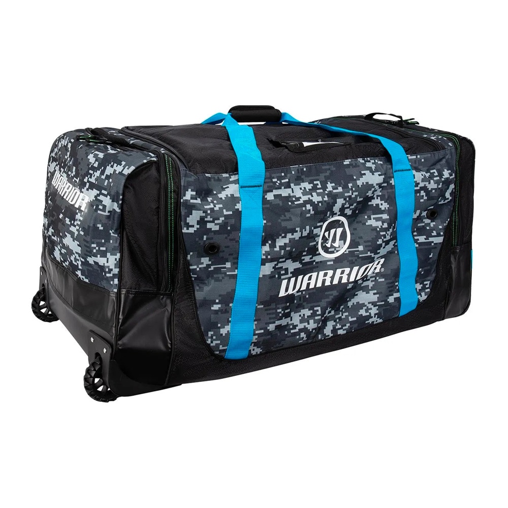 Warrior Q20 Cargo Junior Hockeybag med hjul Camo blå