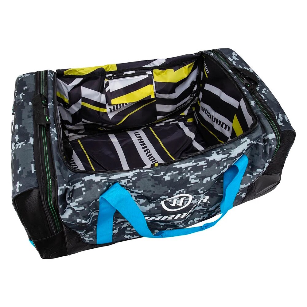 Warrior Q20 Cargo Junior Hockeybag med hjul Camo blå