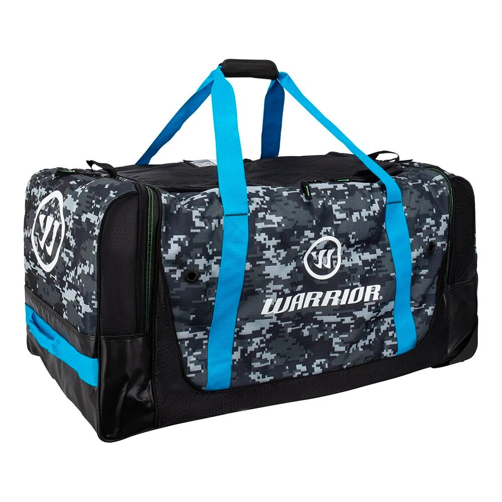 Warrior Q20 Cargo Junior Hockeybag med hjul Camo blå