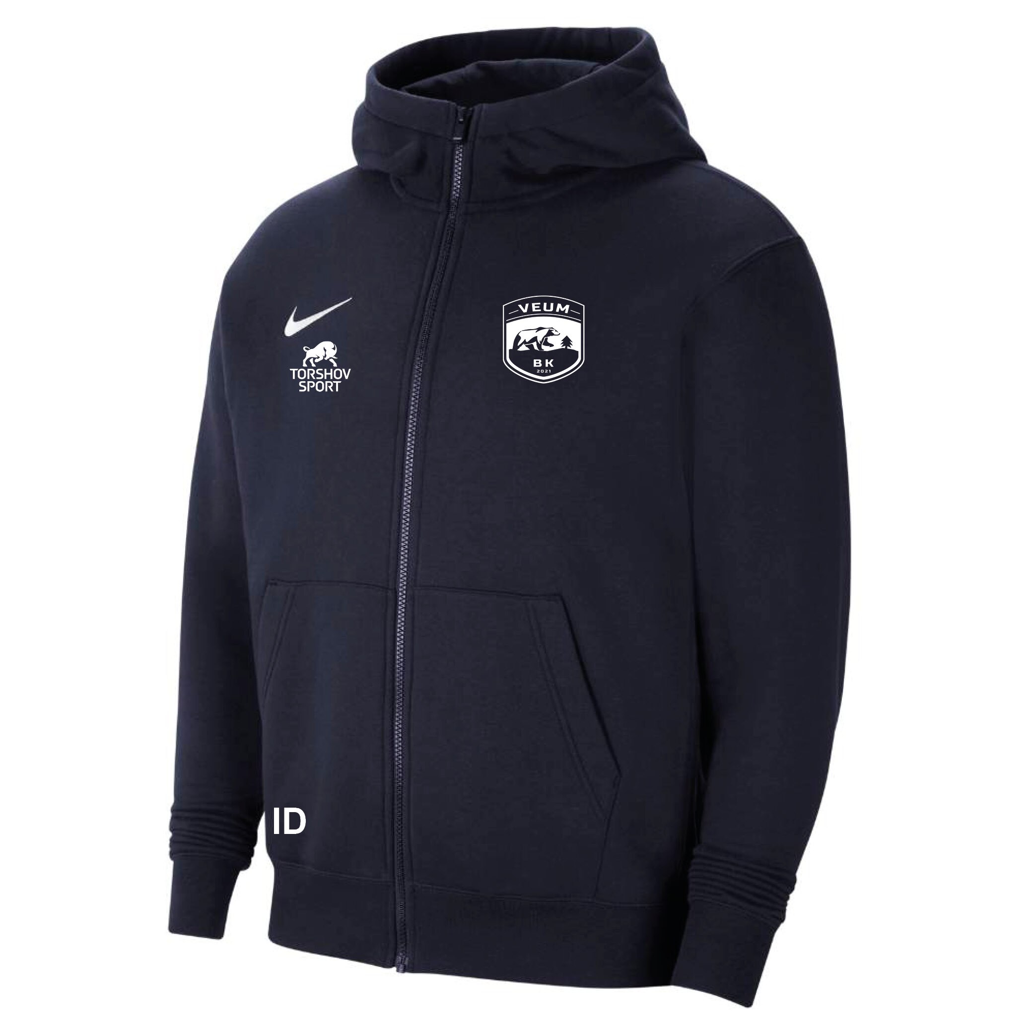 Nike Veum BK Full-Zip Hettegenser Barn Marine