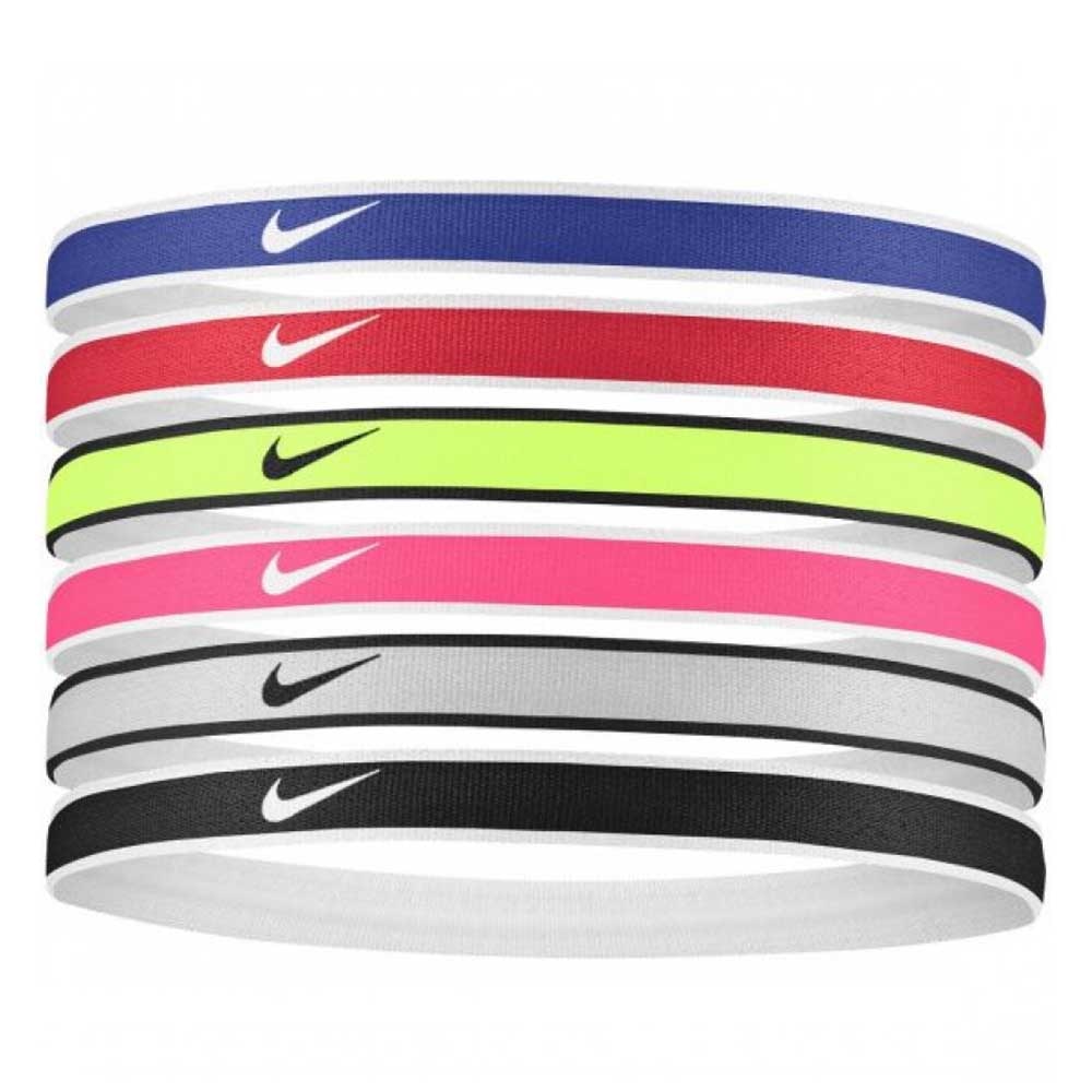 Nike Elastisk Hårbånd 6pk Swoosh Multicolor