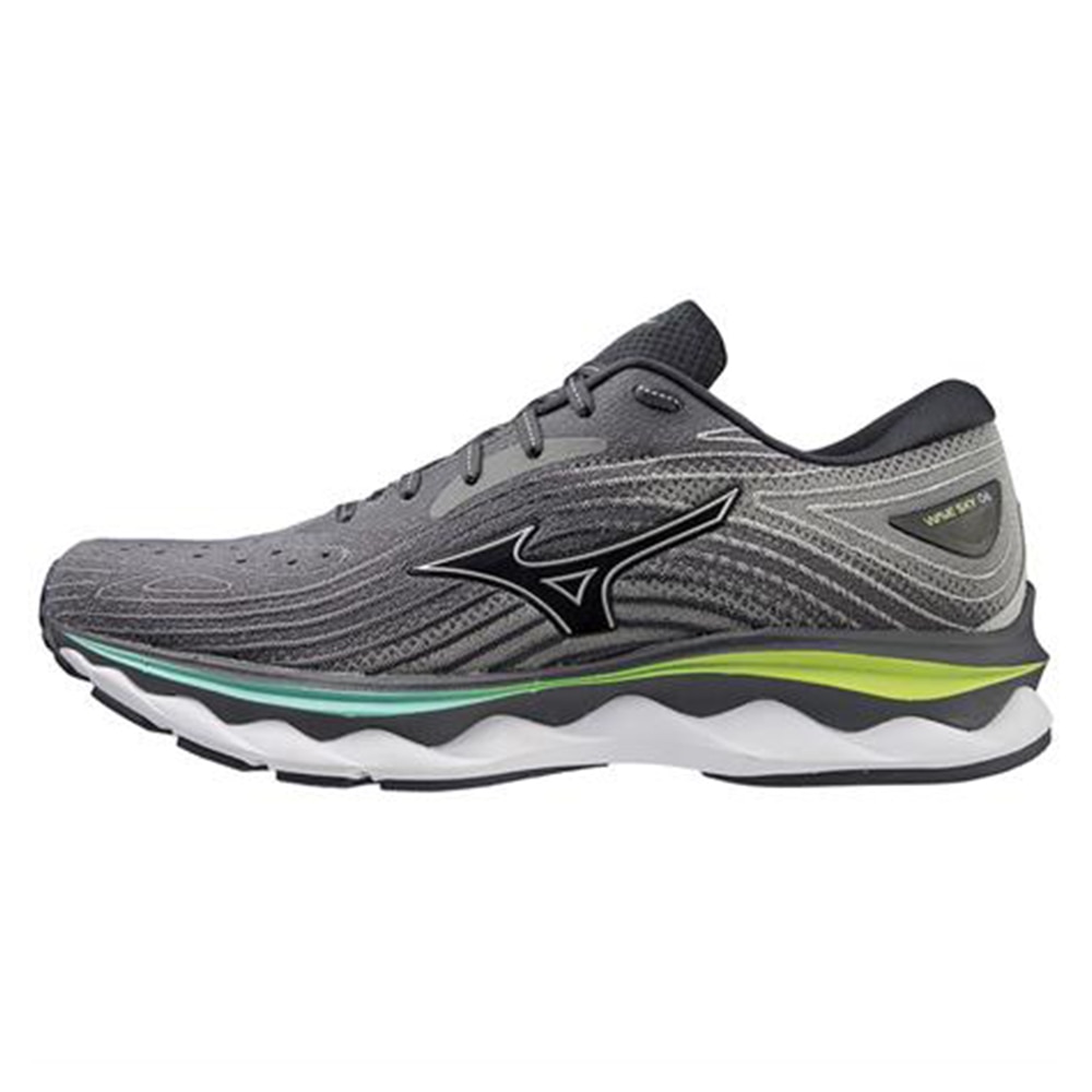 Mizuno Wave Sky 6 Joggesko Herre Grå/Grønn