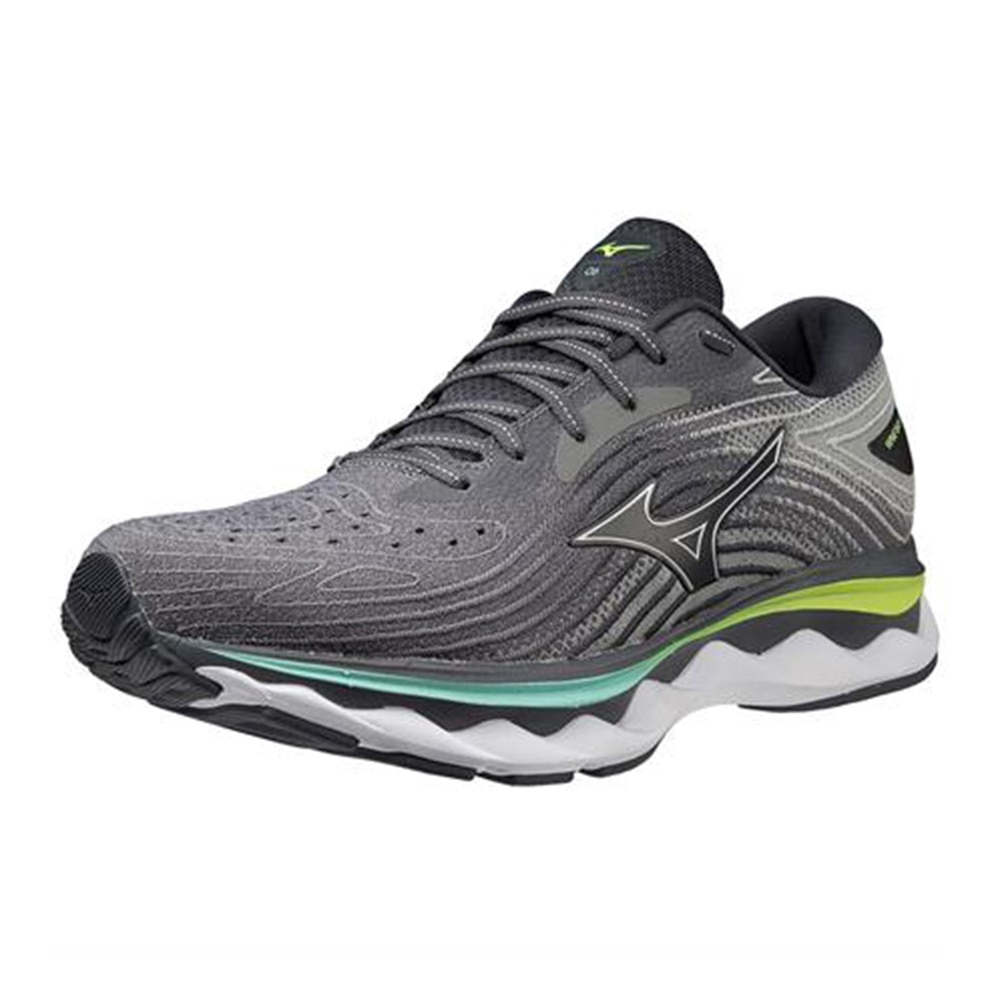 Mizuno Wave Sky 6 Joggesko Herre Grå/Grønn