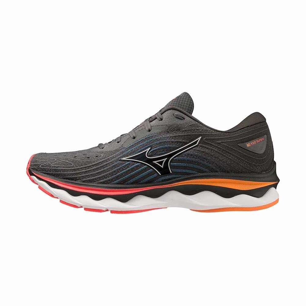 Mizuno Wave Sky 6 Joggesko Herre Grå/Oransje 