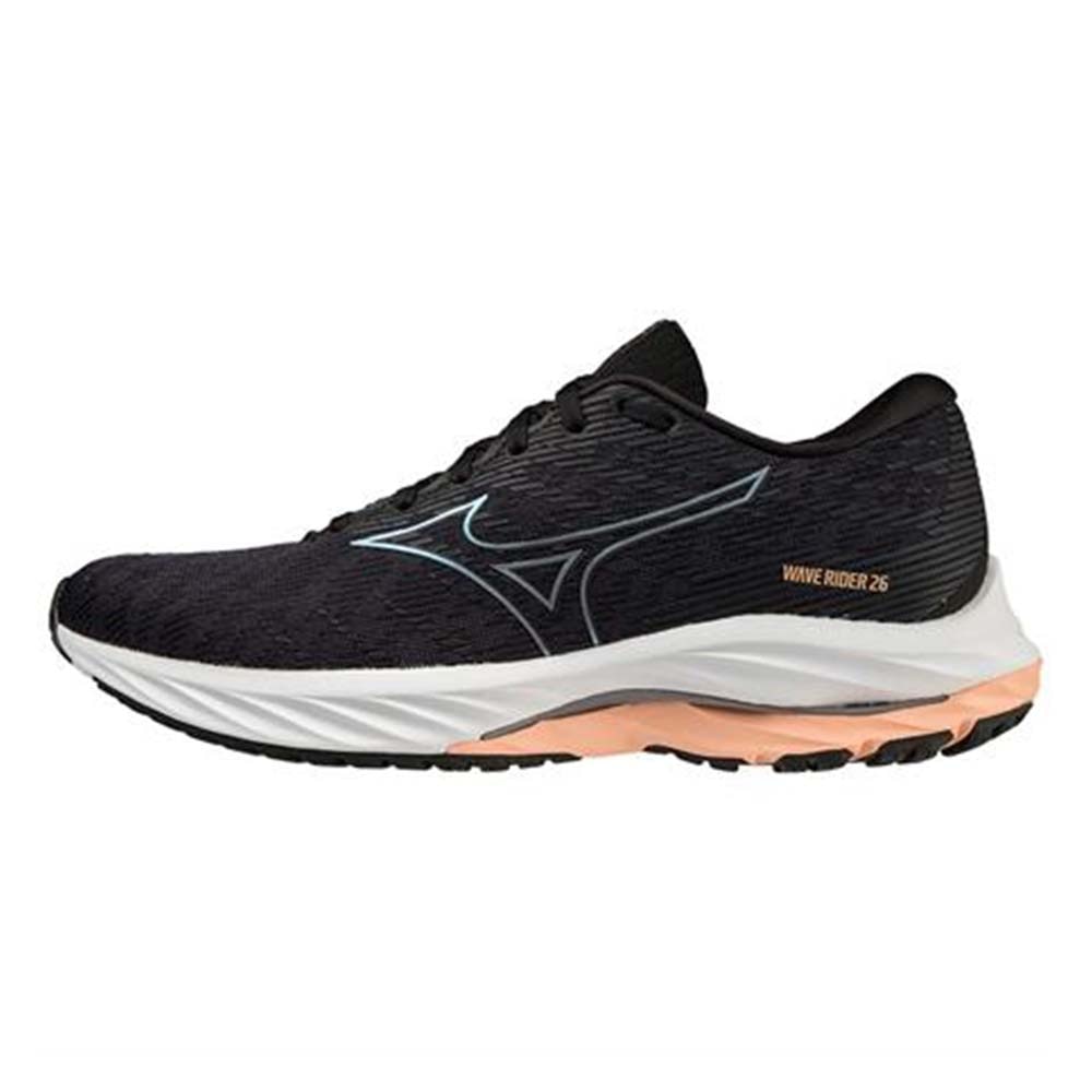 Mizuno Wave Rider 26 Joggesko Dame Sort/Oransje 