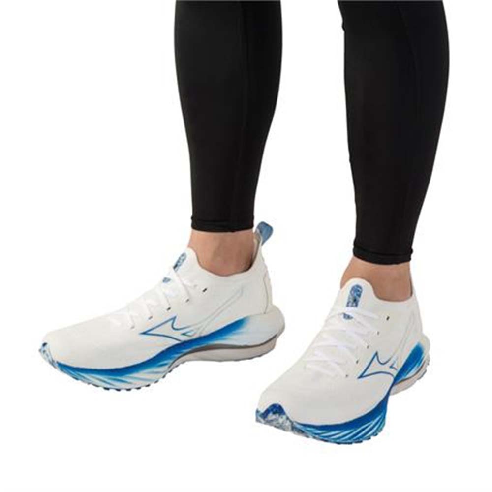 Mizuno Wave Neo Wind Joggesko Herre Hvit/Blå