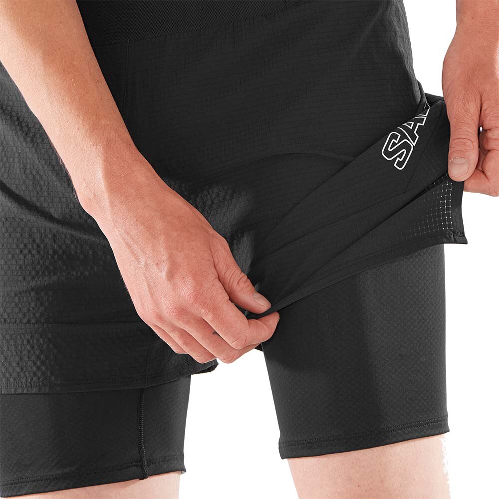 Salomon Sense Aero 2in1 Shorts Herre Sort 