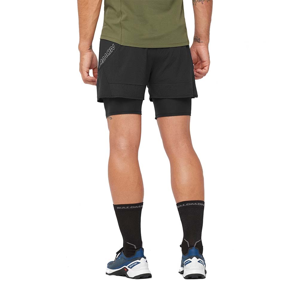 Salomon Sense Aero 2in1 Shorts Herre Sort 