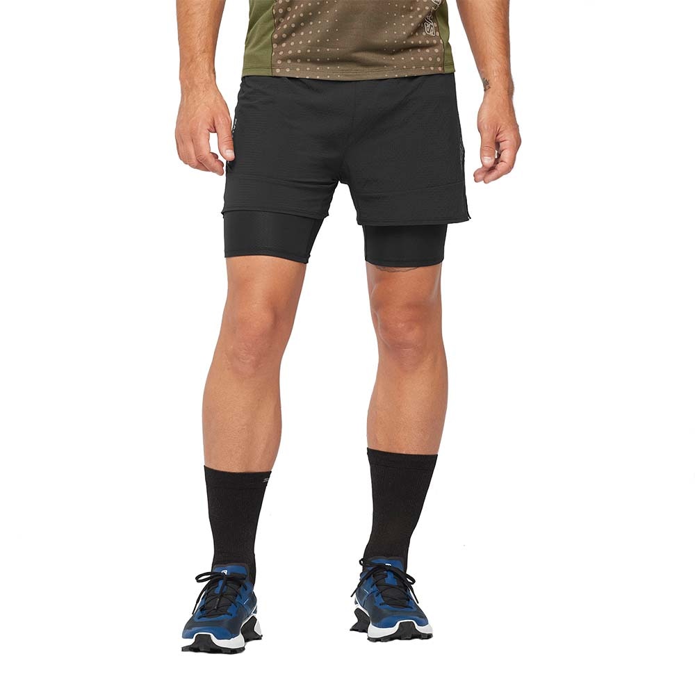 Salomon Sense Aero 2in1 Shorts Herre Sort 