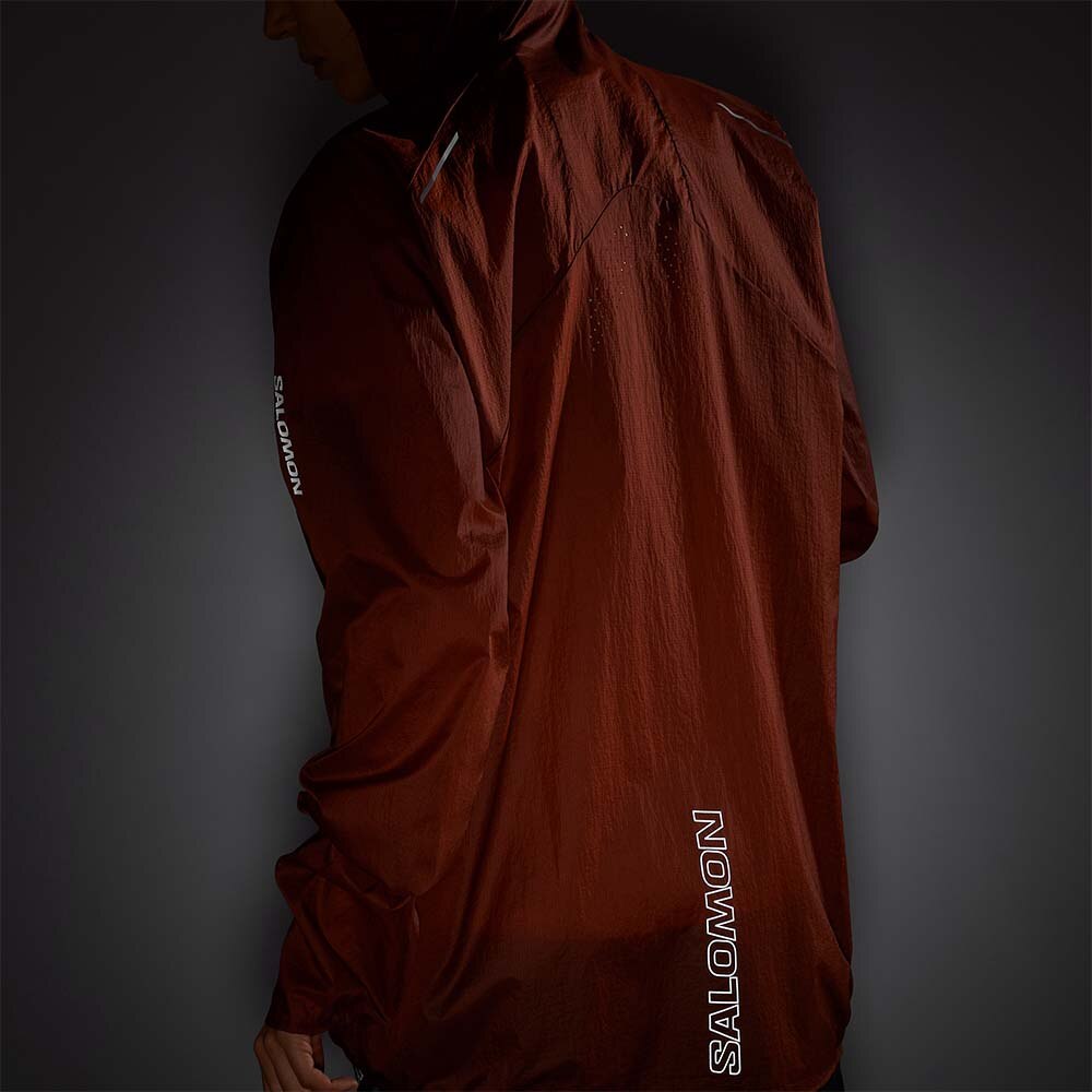 Salomon Bonatti Aero Hoodie Unisex Brun/Rød