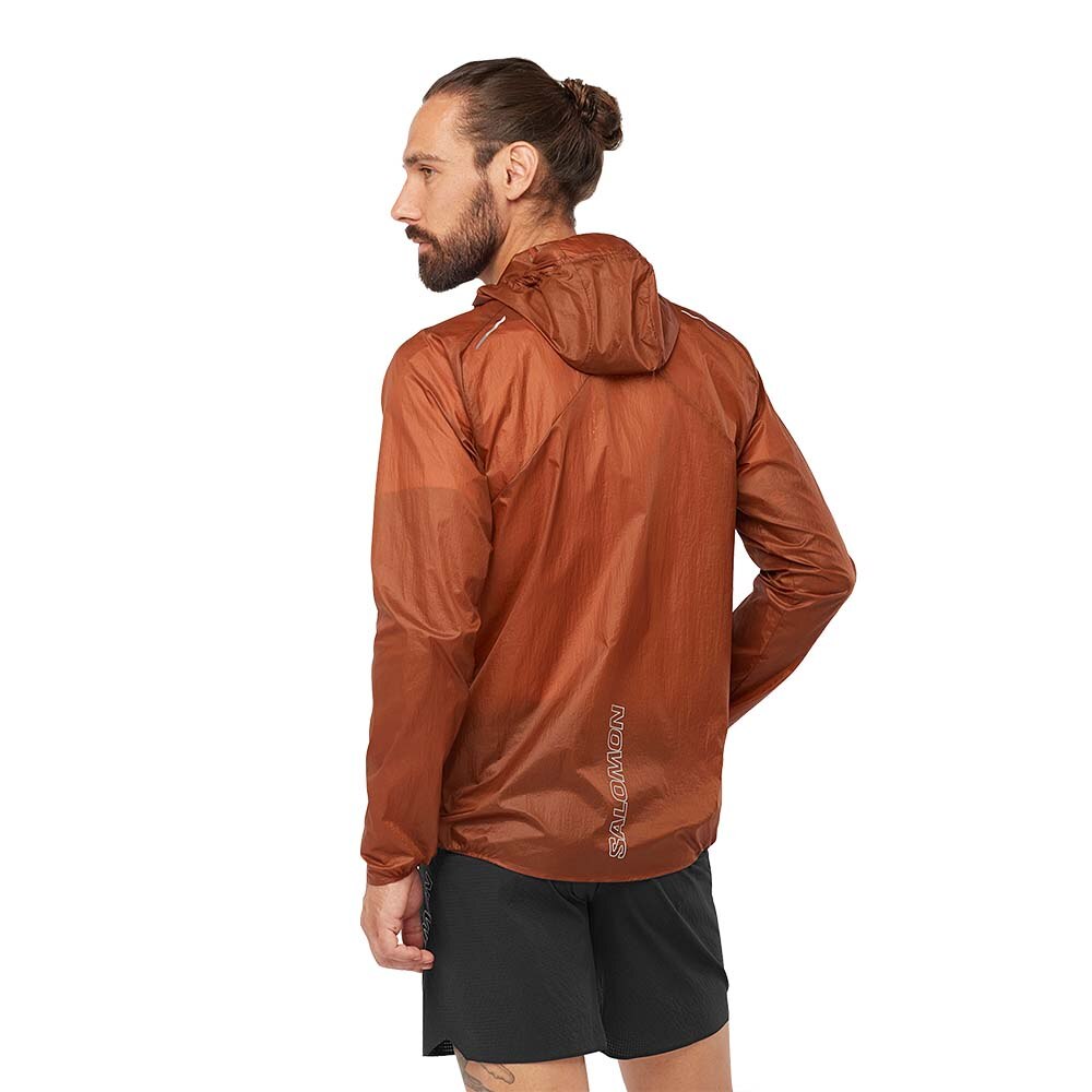 Salomon Bonatti Aero Hoodie Unisex Brun/Rød