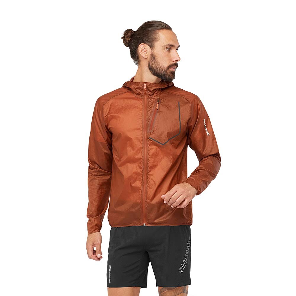 Salomon Bonatti Aero Hoodie Unisex Brun/Rød