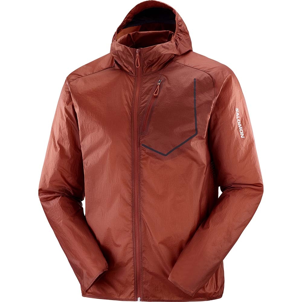 Salomon Bonatti Aero Hoodie Unisex Brun/Rød