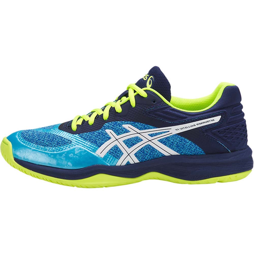 Asics Gel-Netburner Ballistic Hallsko Dame Blå/Gul