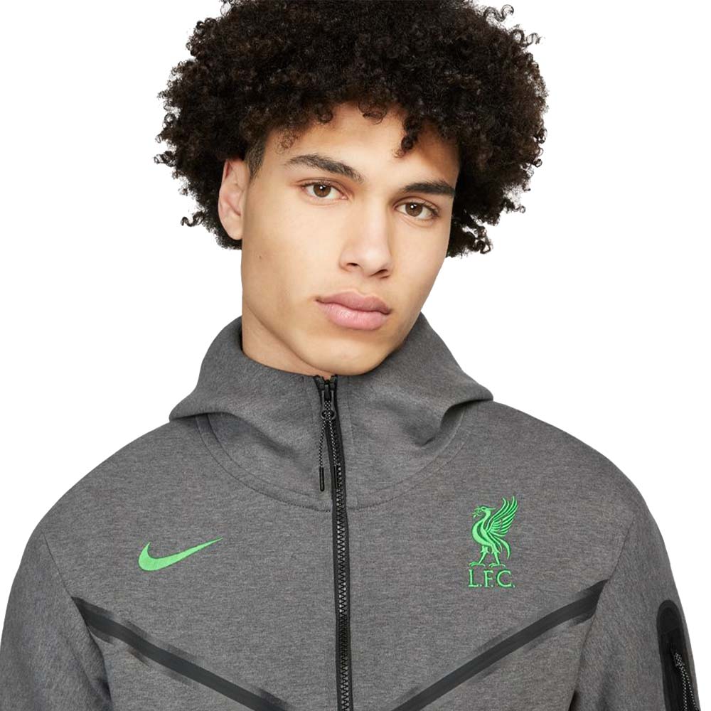 Nike Liverpool FC Tech Fleece Fritidsgenser 23/24 Grå
