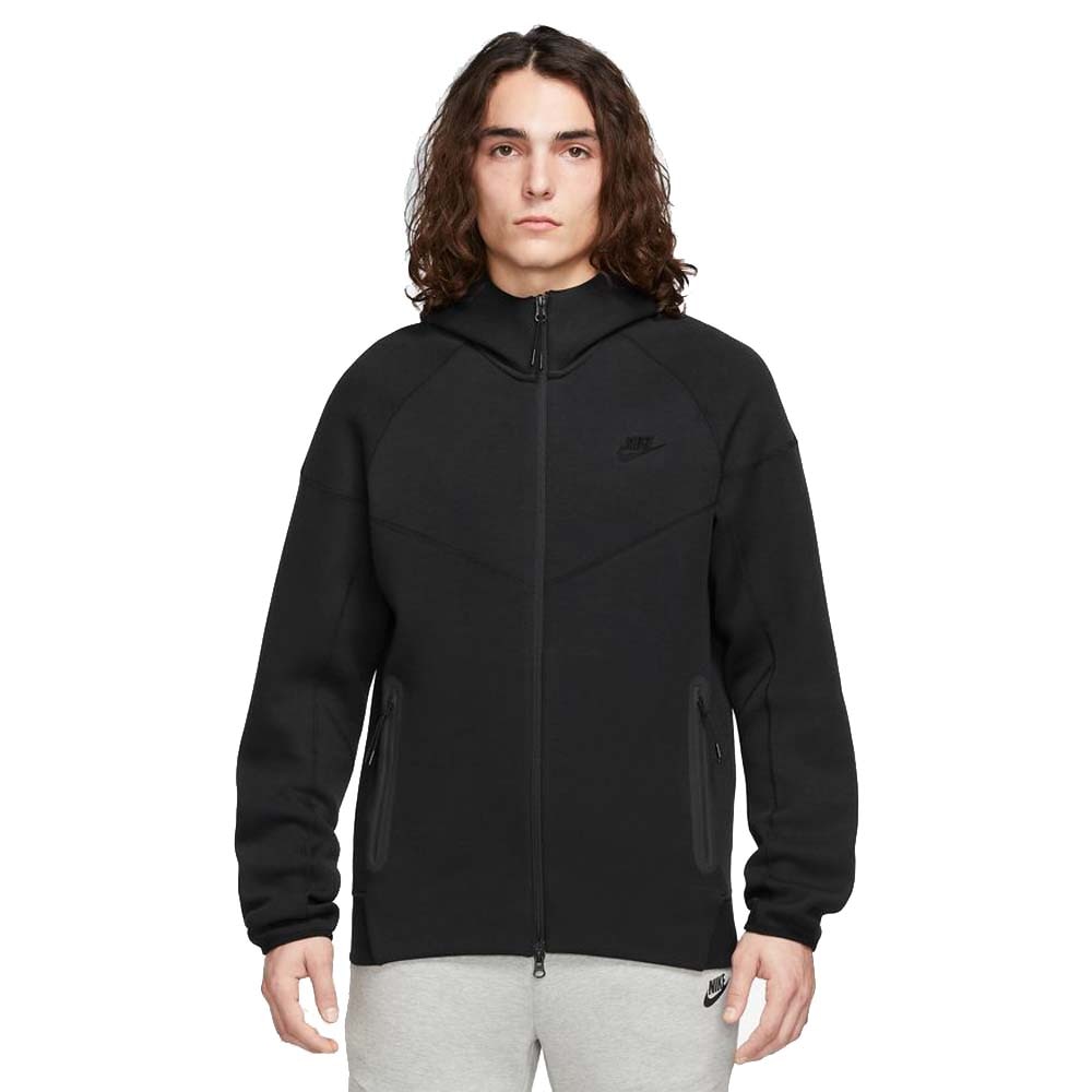 Nike NSW Tech Fleece FullZip Hettegenser Sort