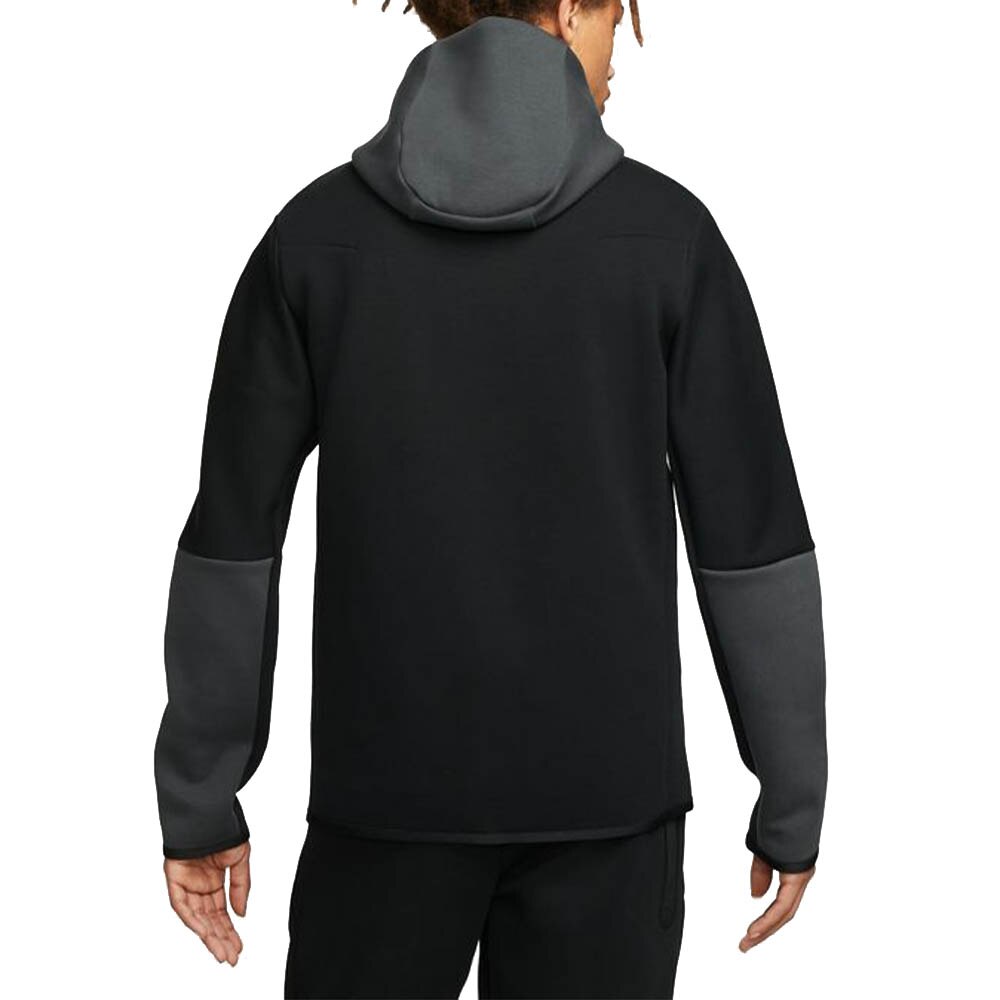 Nike Tech Fleece FullZip Hettegenser Sort/Grå/Volt