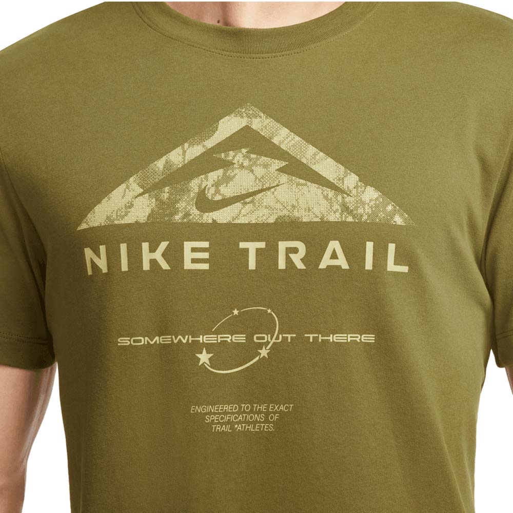 Nike Dri-Fit Trail Run Kortermet Trøye Herre Grønn