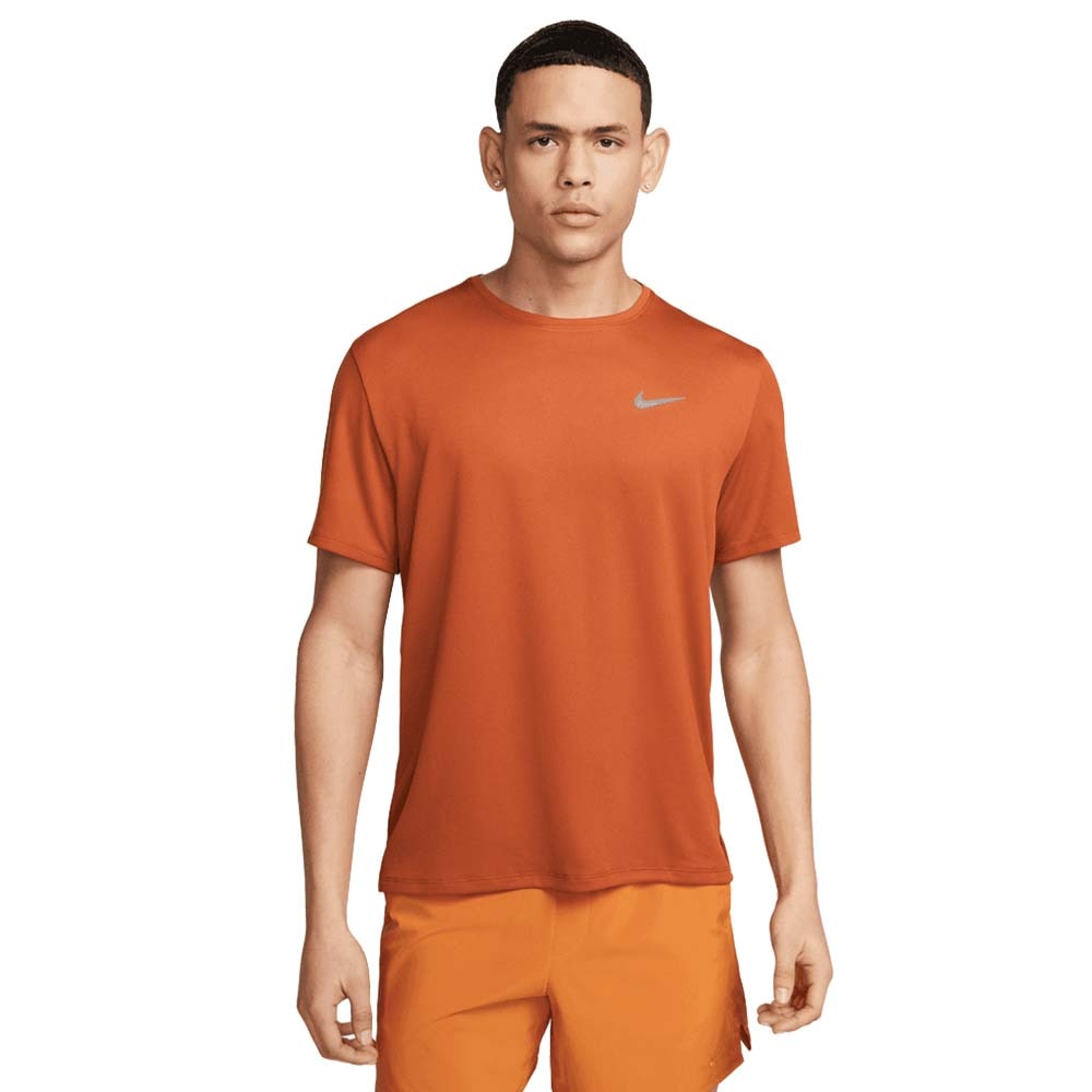 Nike Dri-Fit Miler Kortermet Trøye Herre Mørk Oransje