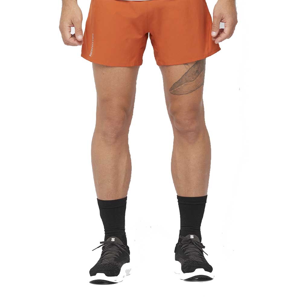 Salomon Cross 5' Løpeshorts Herre Brun/Oransje
