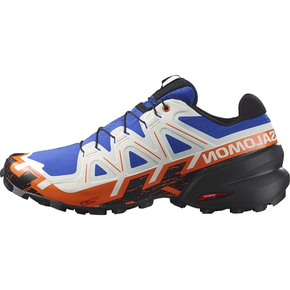 Salomon Speedcross 6 Joggesko Herre Blå/Oransje/Hvit