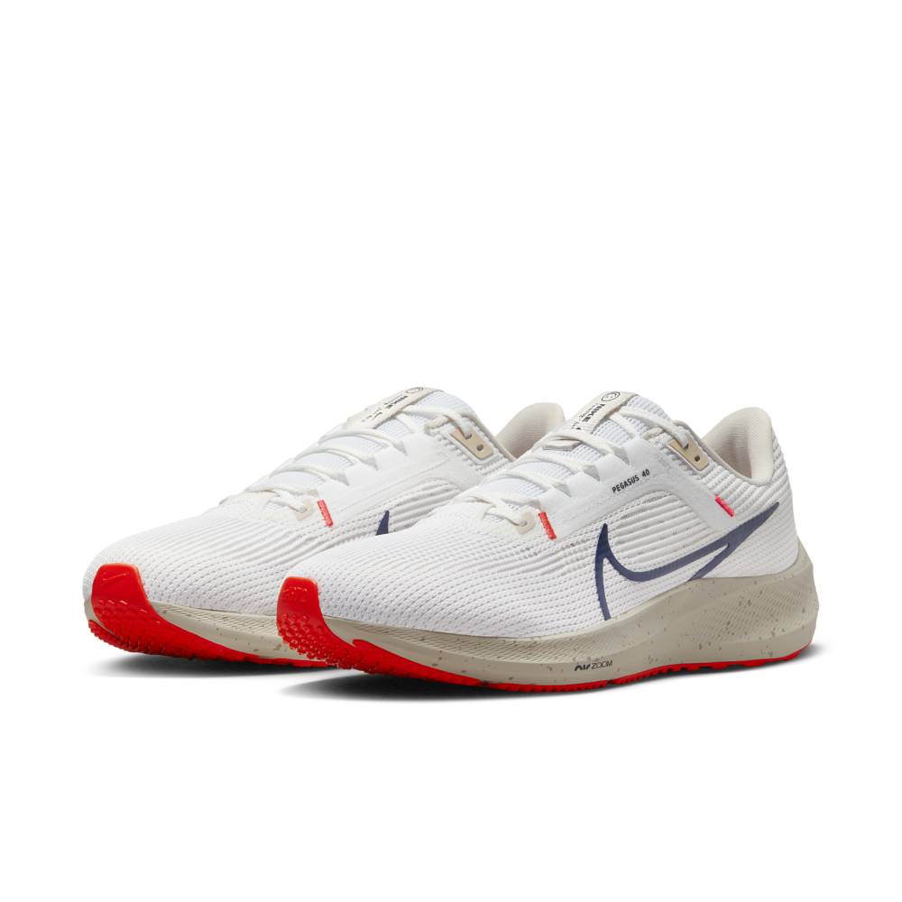 Nike Air Zoom Pegasus 40 Joggesko Herre Hvit/Rød