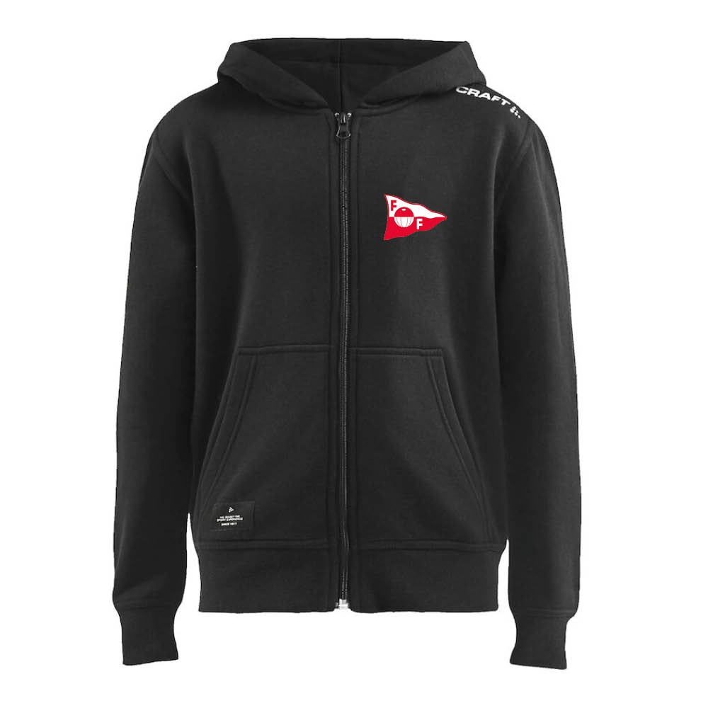 Craft Fredrikstad FK Supporter Full-zip Hettegenser Barn Sort