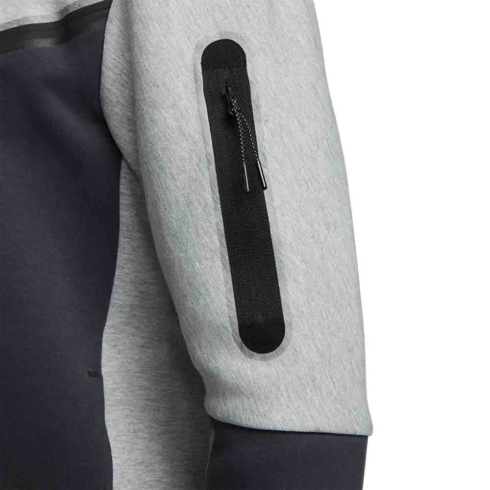 Nike Tech Fleece FullZip Hettegenser Grå/Sort/Volt