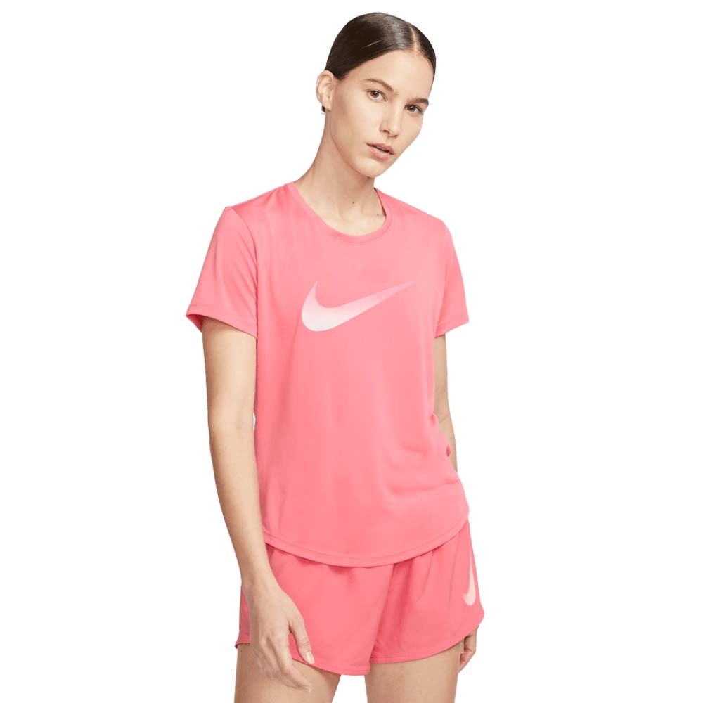 Nike Dri-FIt One Swoosh Kortermet Trøye Dame Rosa