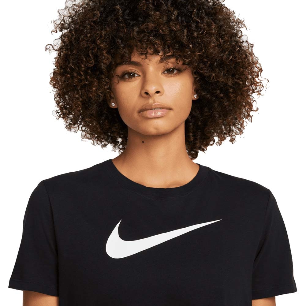 Nike Dri-Fit Swoosh Kortermet Trøye Dame Sort