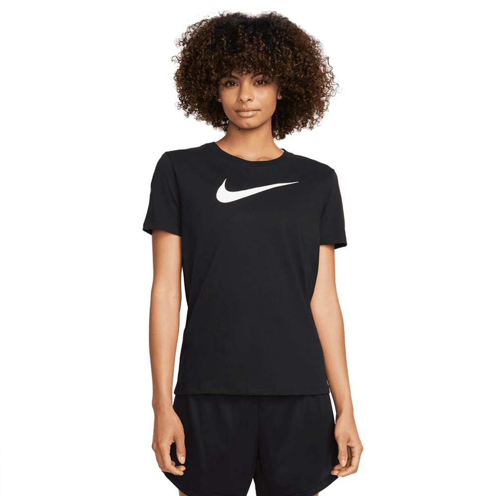 Nike Dri-Fit Swoosh Kortermet Trøye Dame Sort