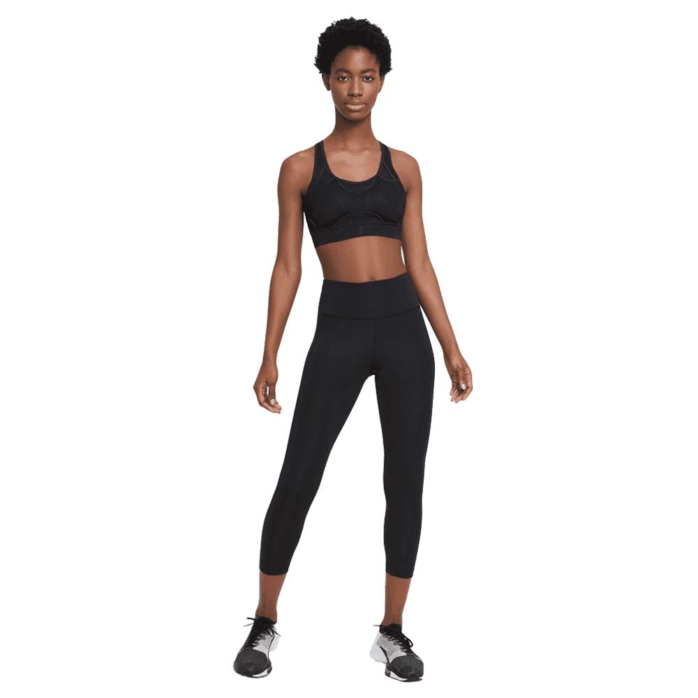 Nike Dri-Fit Fast Crop Tights Dame Sort