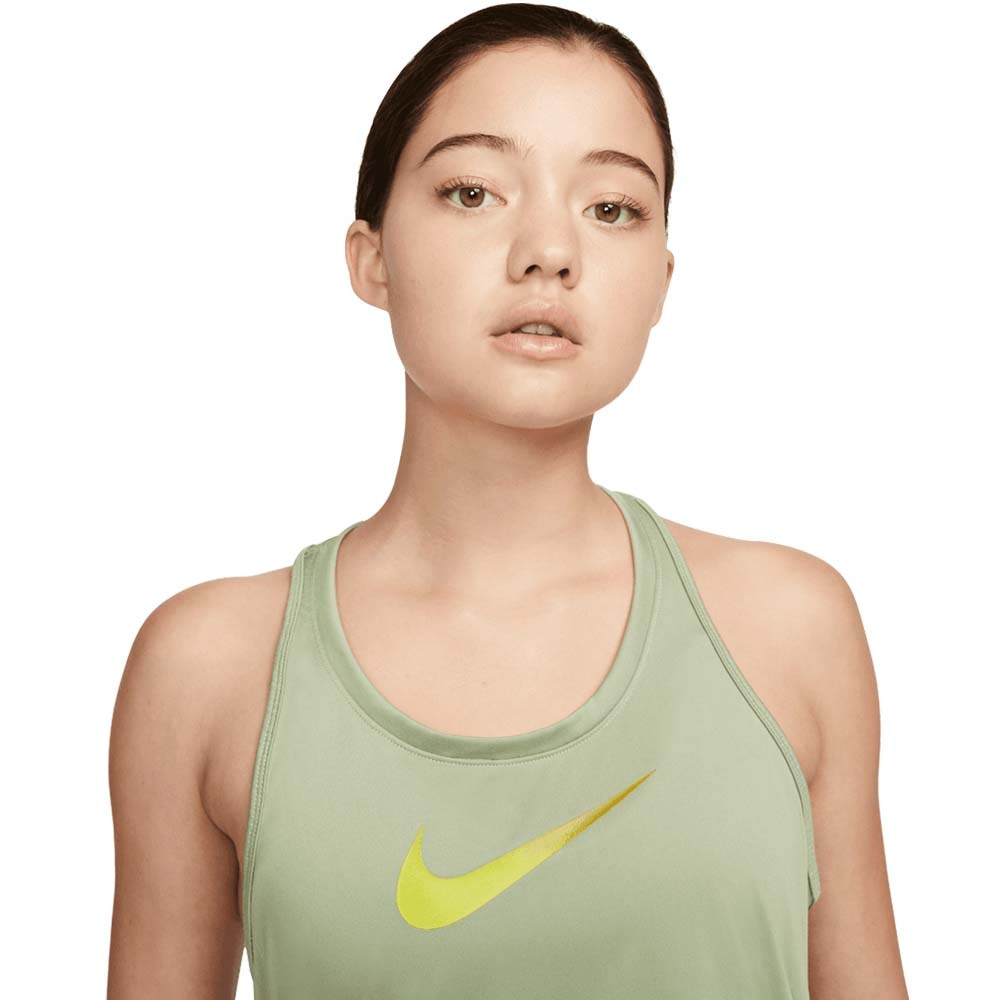 Nike Dri-Fit One Swoosh Hybrid Singlet Dame Grønn