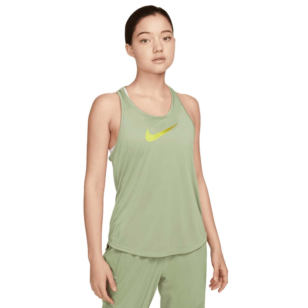 Nike Dri-Fit One Swoosh Hybrid Singlet Dame Grønn