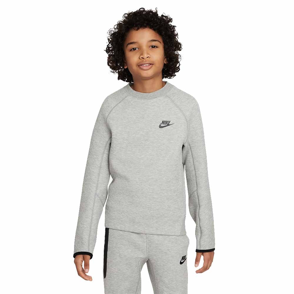 Nike Tech Fleece Crew Fritidsgenser Barn Grå