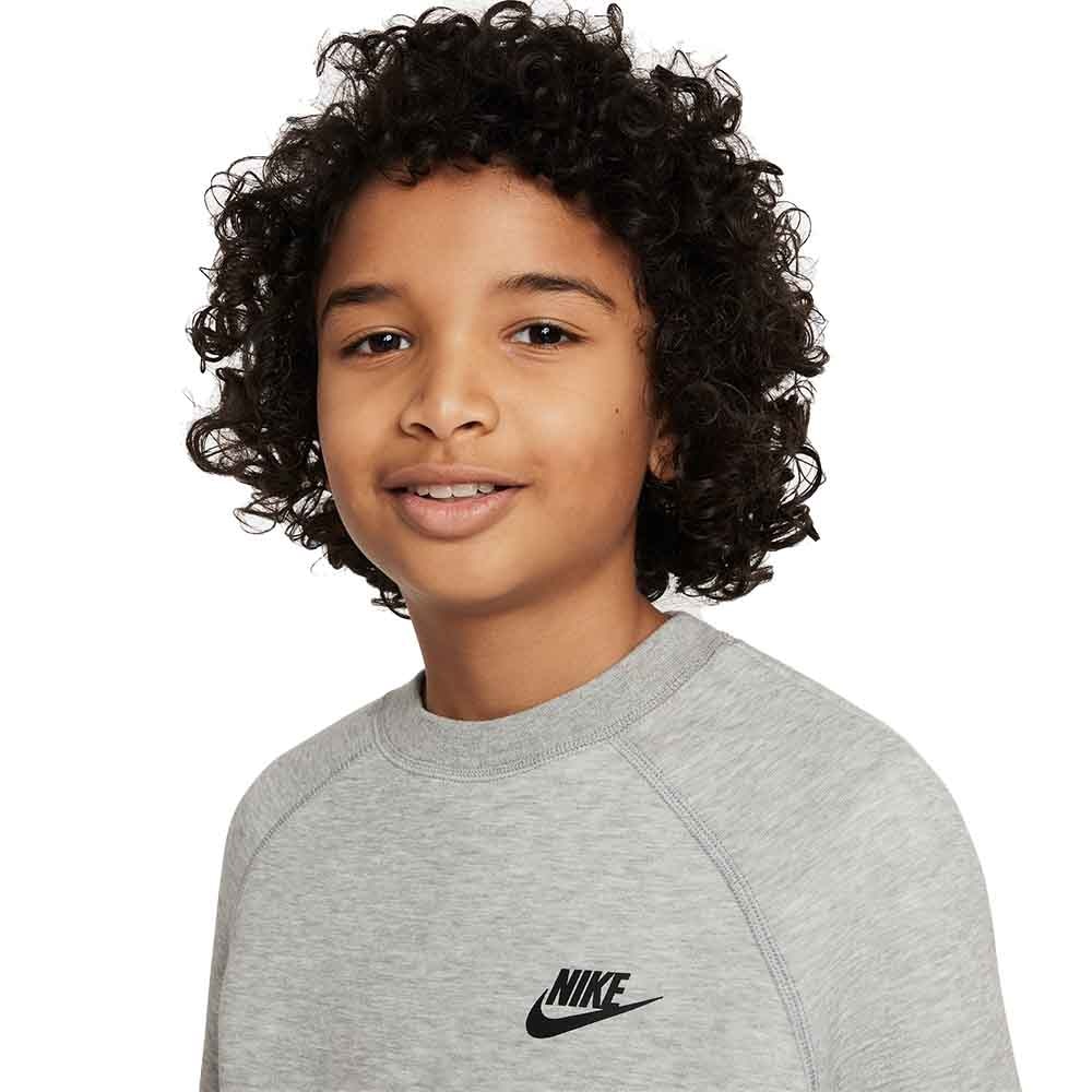 Nike Tech Fleece Crew Fritidsgenser Barn Grå