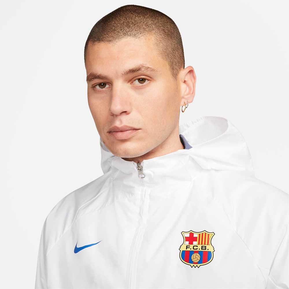 Nike FC Barcelona AWF Jakke Hvit