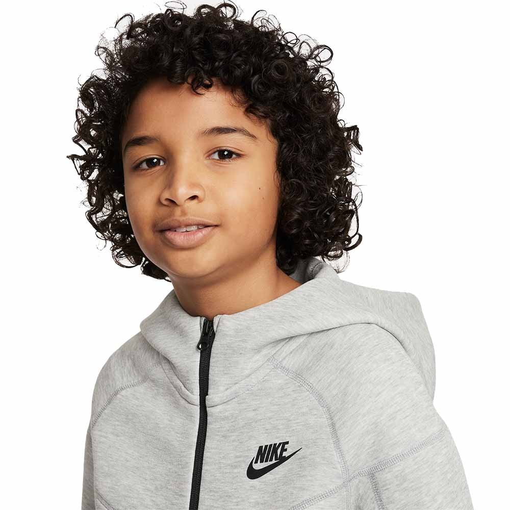 Nike NSW Tech Fleece Hettegenser Barn Grå