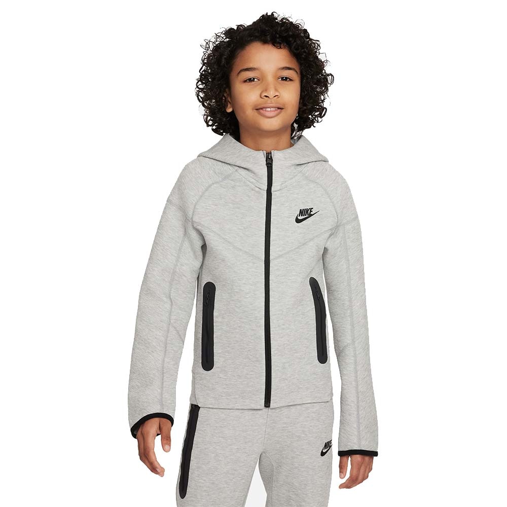 Nike NSW Tech Fleece Hettegenser Barn Grå