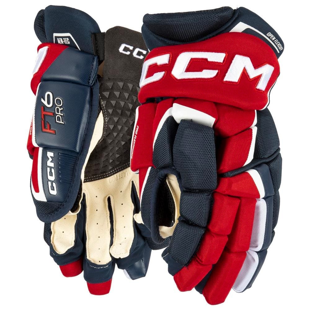 Ccm JetSpeed FT6 PRO Hockeyhanske Marine/Rød/Hvit