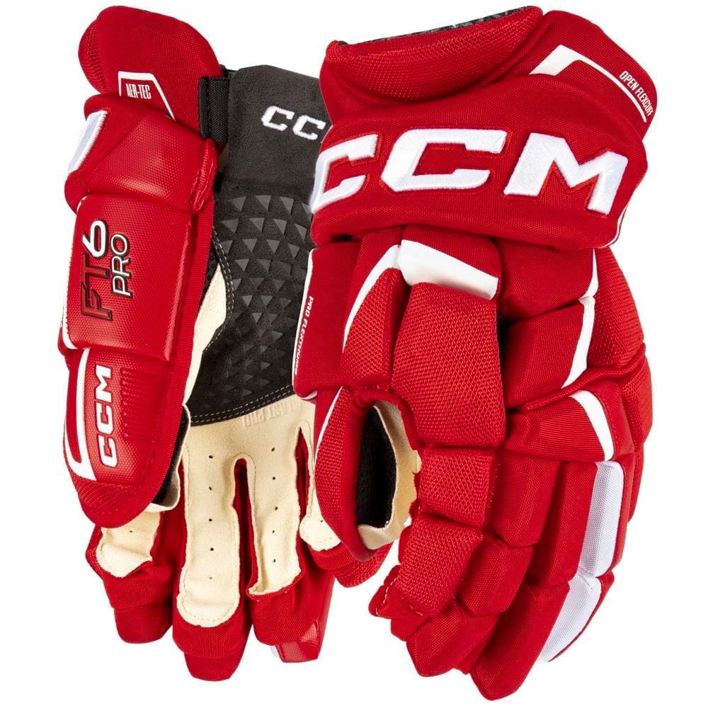 Ccm JetSpeed FT6 PRO Junior Hockeyhanske Rød