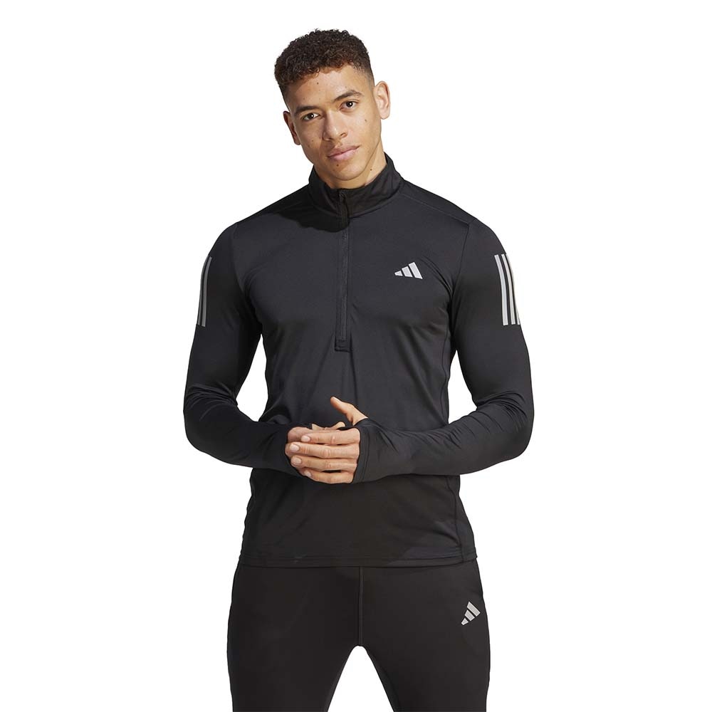 Adidas Own The Run 1/4 Zip Langermet Trøye Herre Sort