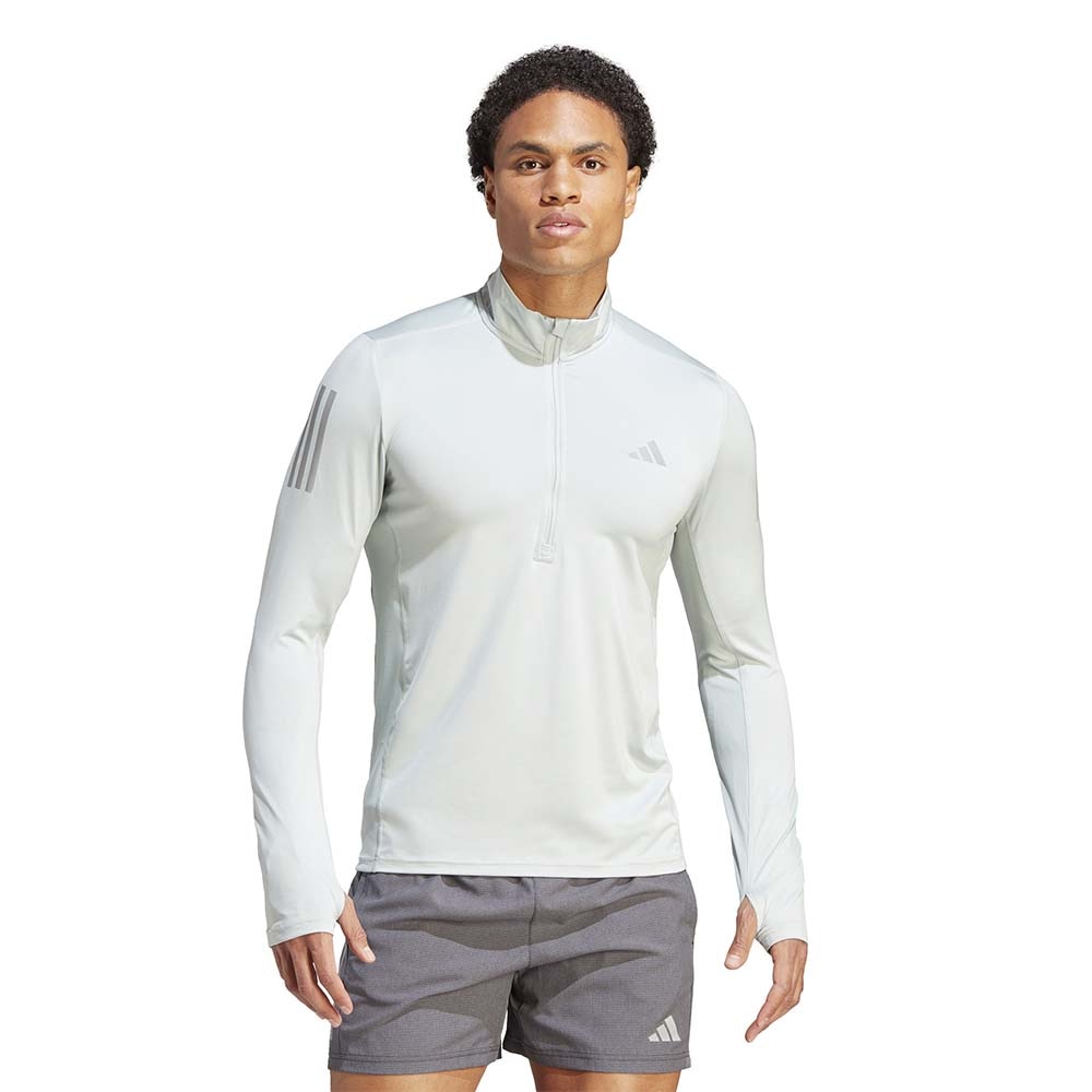 Adidas Own The Run 1/4 Zip Langermet Trøye Herre Hvit