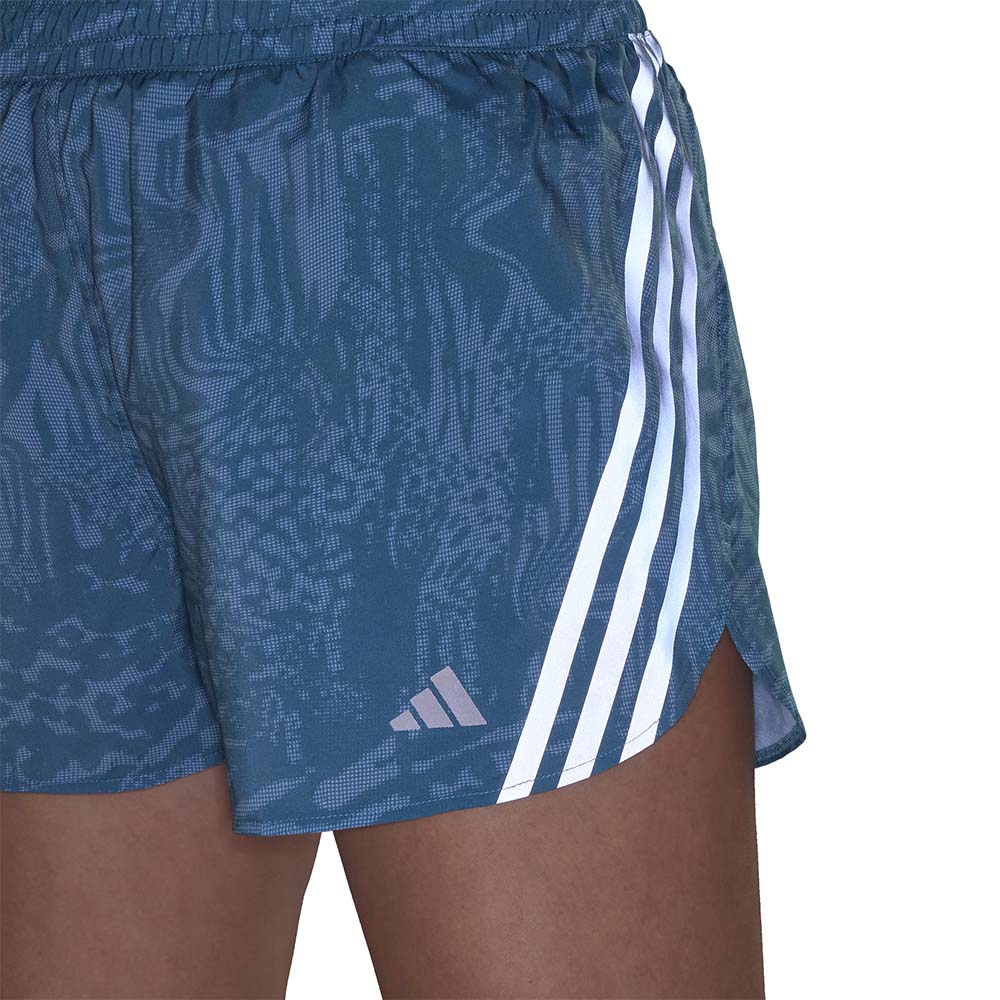 Adidas Run Icons Print Shorts Dame Blå
