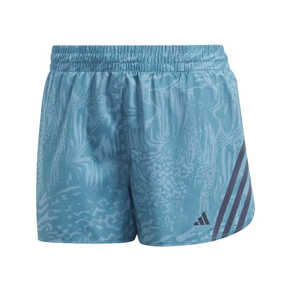 Adidas Run Icons Print Shorts Dame Blå