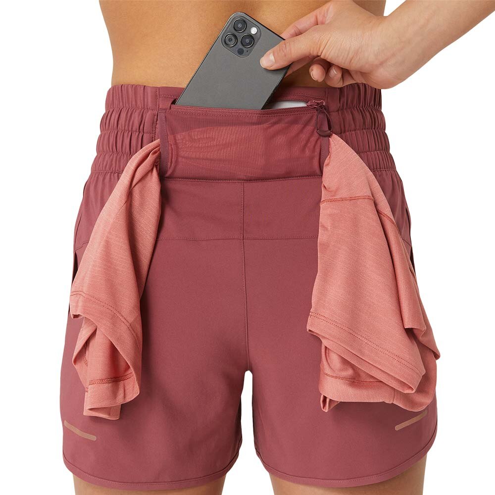 Asics Nagino 4in Løpeshorts Dame Rosa